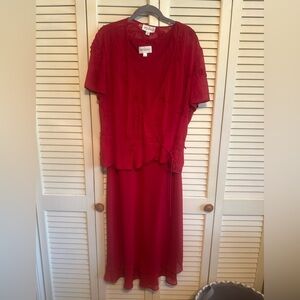 Studio I Vibrant Red Dress Ensemble